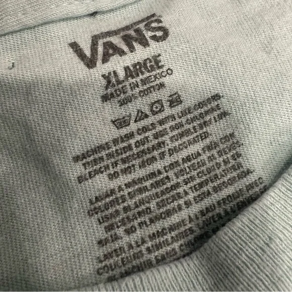 Vans T-Shirt Boys Short Sleeve Mint Green Skateboarding Casual Lightweight - Picture 6 of 9